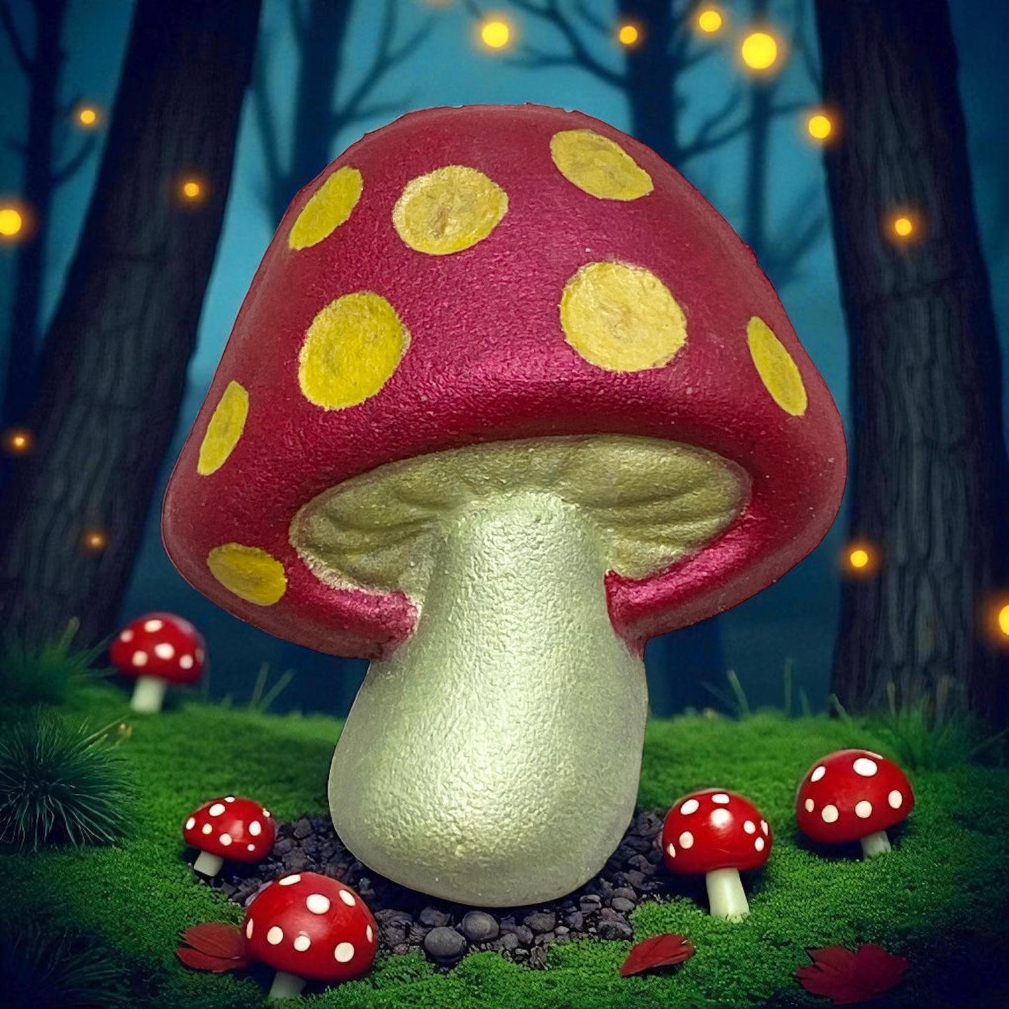 Mushroom charm prize bath bomb - Charming Cheshire, apple, jasmine