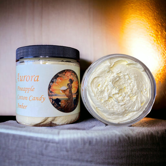 Aurora whipped soap - charming Cheshire, pineapple, cotton candy, amber