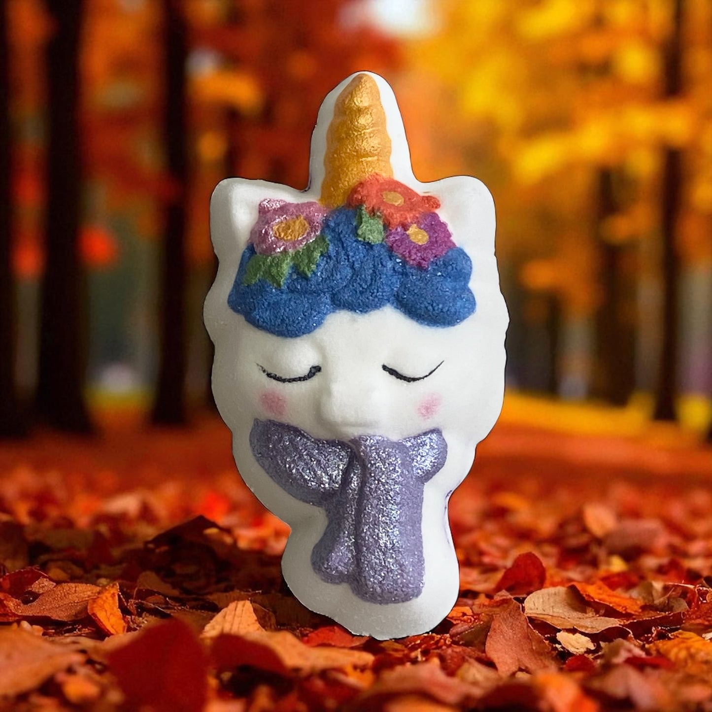 Fall Unicorn shoe charm prize bath bomb - Charming Cheshire, lemongrass, bergamot, avocado