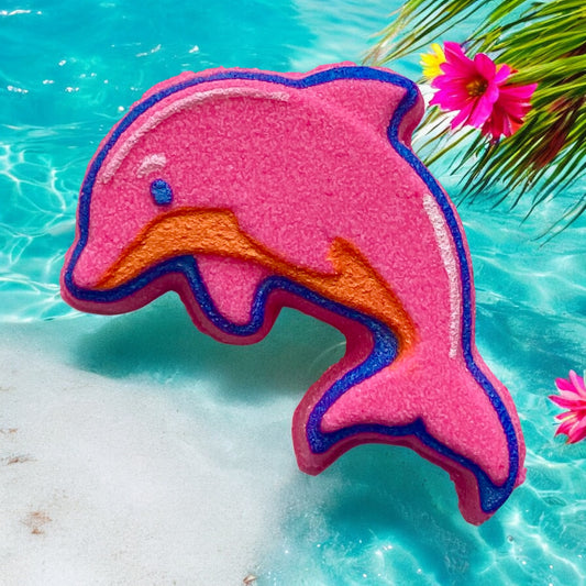 Dolphin charm prize bath bomb - Charming Cheshire, watermelon lemonade
