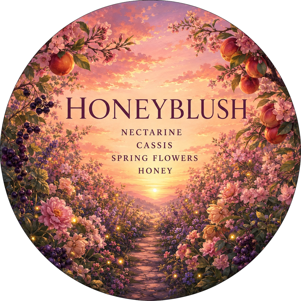 Honeyblush - Charming Cheshires, Nectarine, cassis, spring flowers, honey