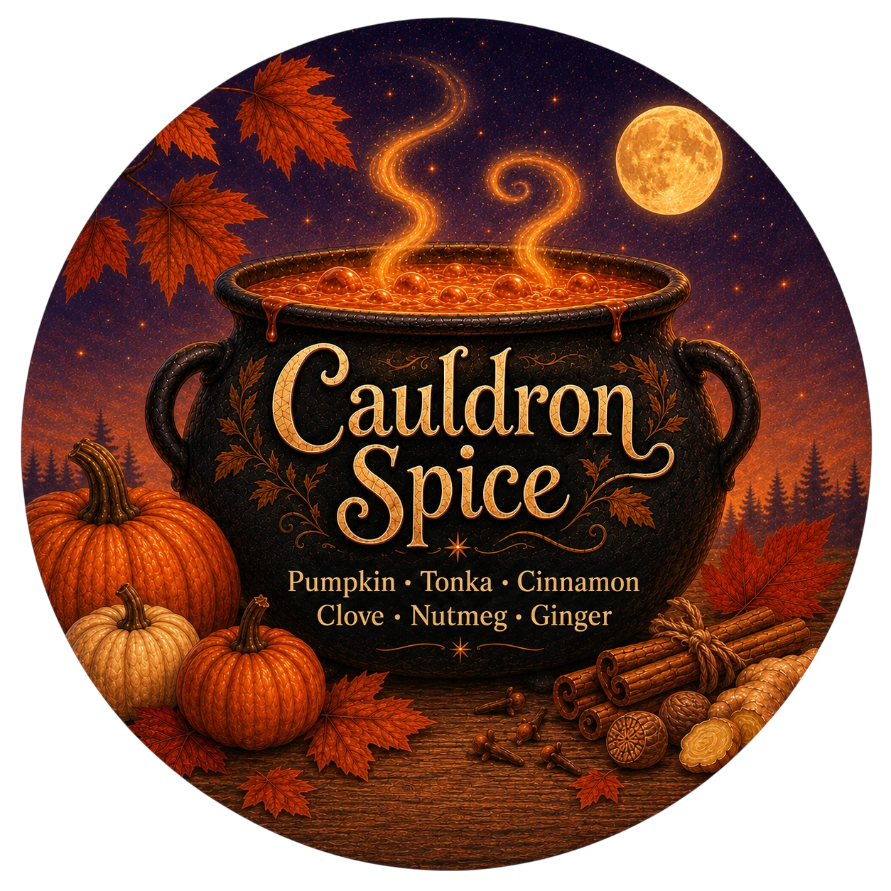 Cauldron Spice - Charming Cheshires, Pumpkin, Tonka, Cinnamon, Clove, Nutmeg, Ginger