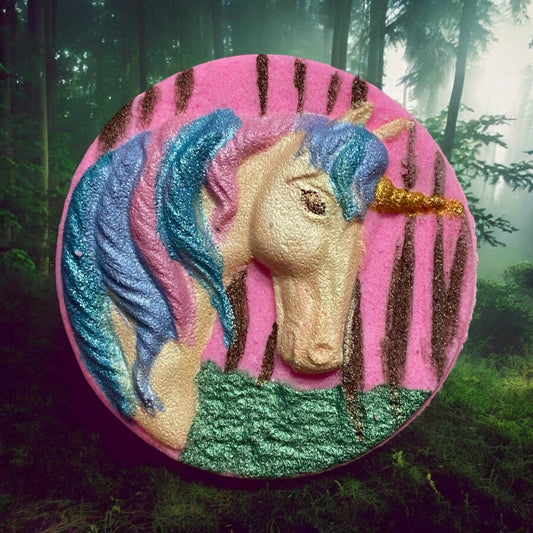 Forest Unicorn charm prize bath bomb - Charming Cheshire, pineapple, ginger, mandarin oranges
