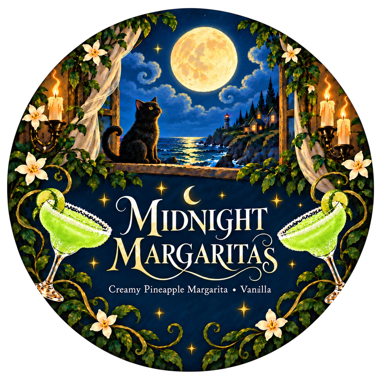 Midnight Margaritas - Charming Cheshires, vanilla, pineapple margarita