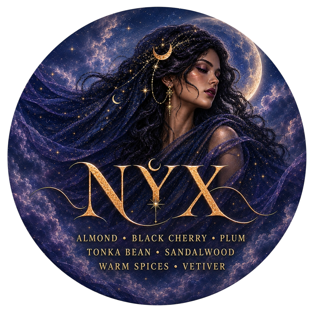 Nyx - Charming Cheshires, Almond, Black Cherry, Plum, Tonka Bean, Sandalwood, Warm Spices, Vetiver