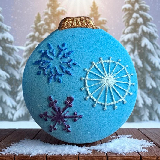 Frozen ornament charm prize bath bomb - Charming Cheshire, peach, apple, magnolia