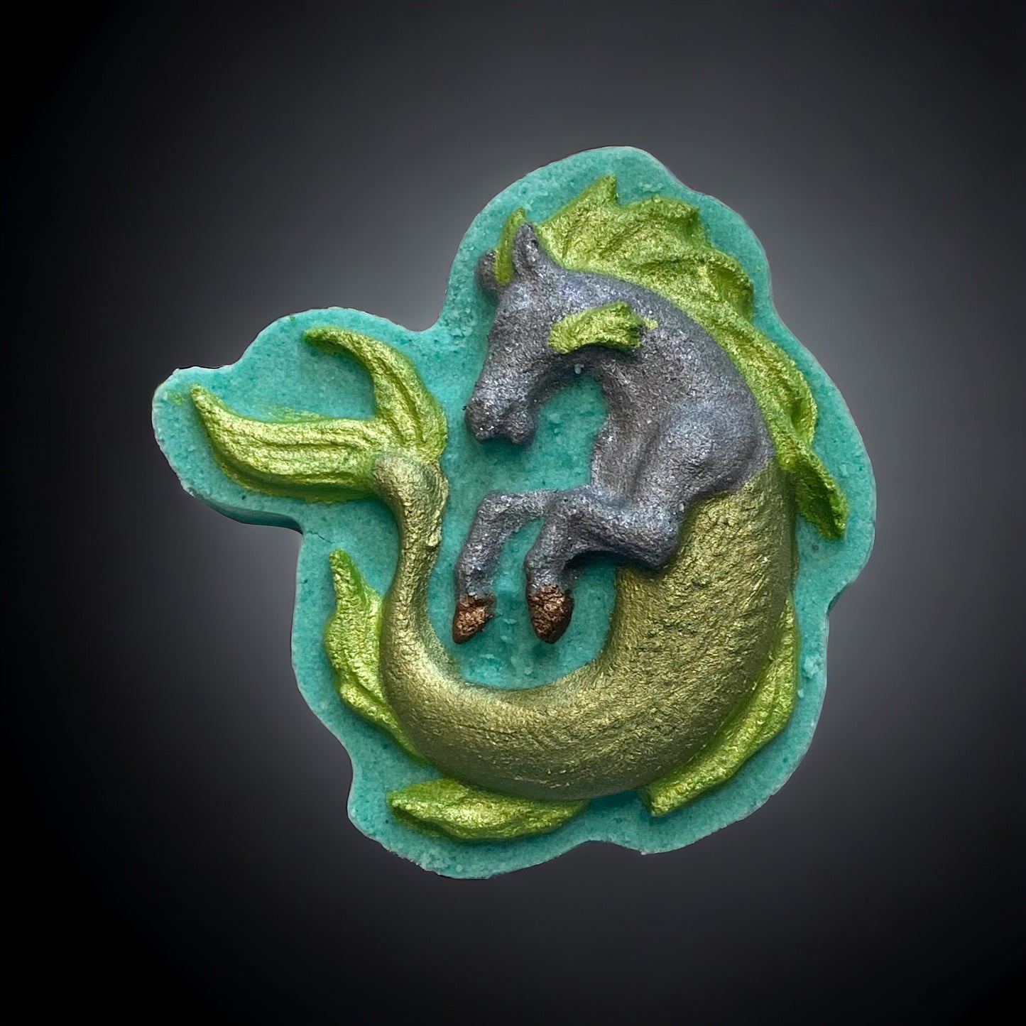 Kelpie bath bomb - Charming Cheshire, sea horse, seahorse, mermaid, ocean mist, sea grass, agave nectar, coconut milk