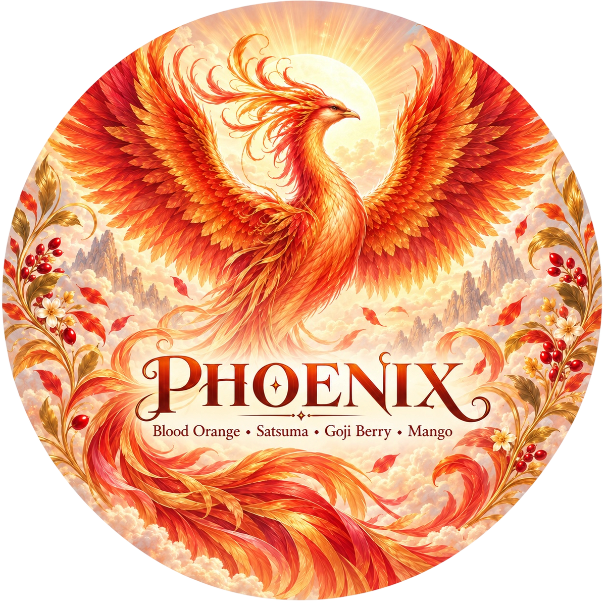 Phoenix - Charming Cheshires, blood orange, satsuma, goji berry, mango