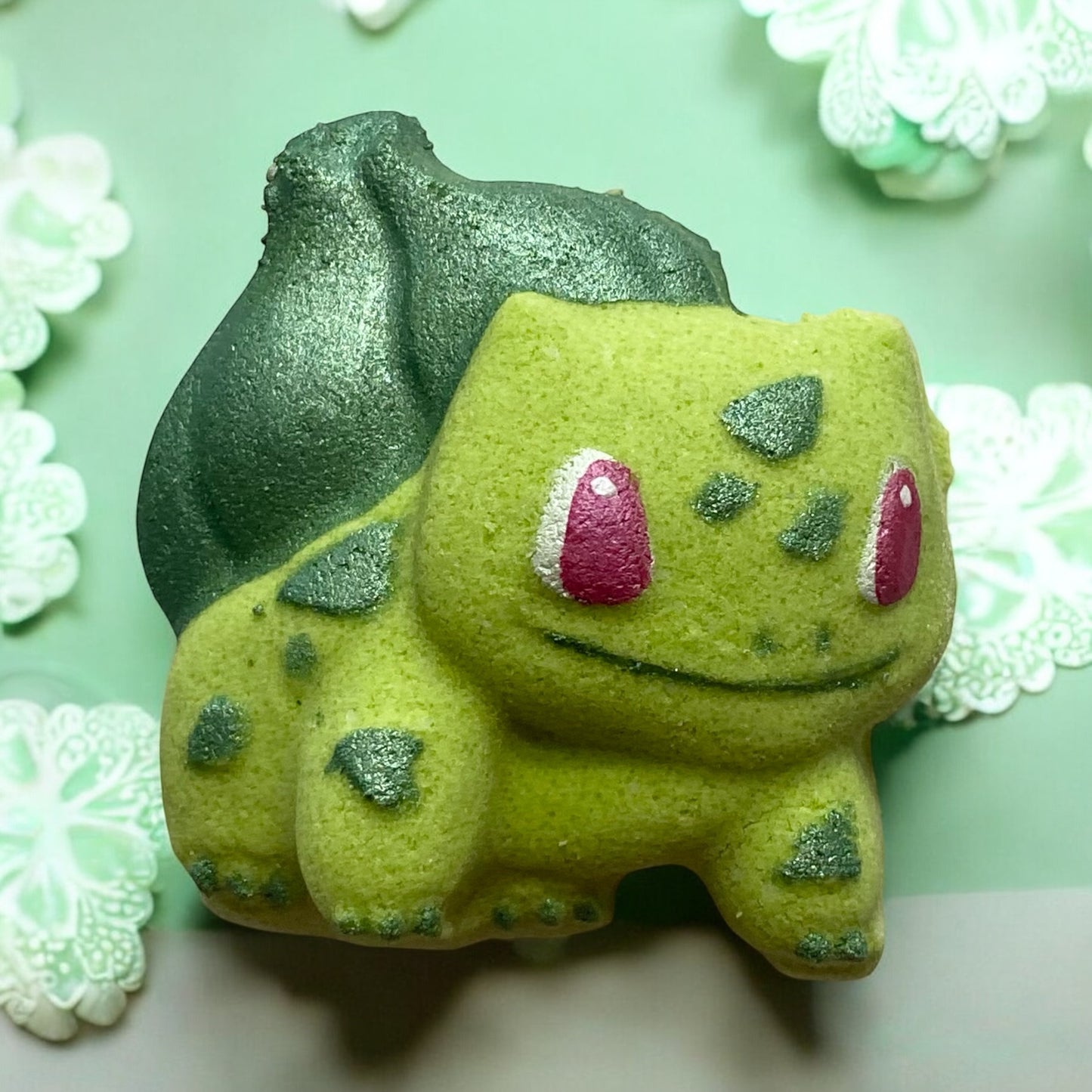 Pokémon prize Bulbasaur bath bomb - Charming Cheshires, toy, Fresh Lime, Mint, Sugar Cane, Avocado