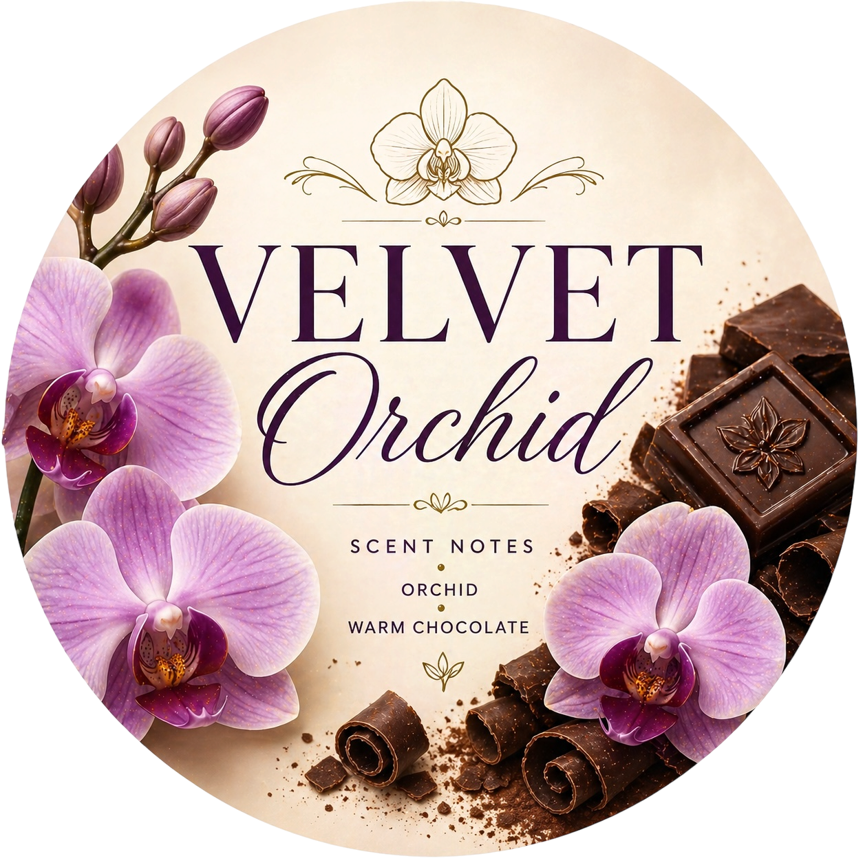 Velvet Orchid - Charming Cheshires, orchid, warm chocolate