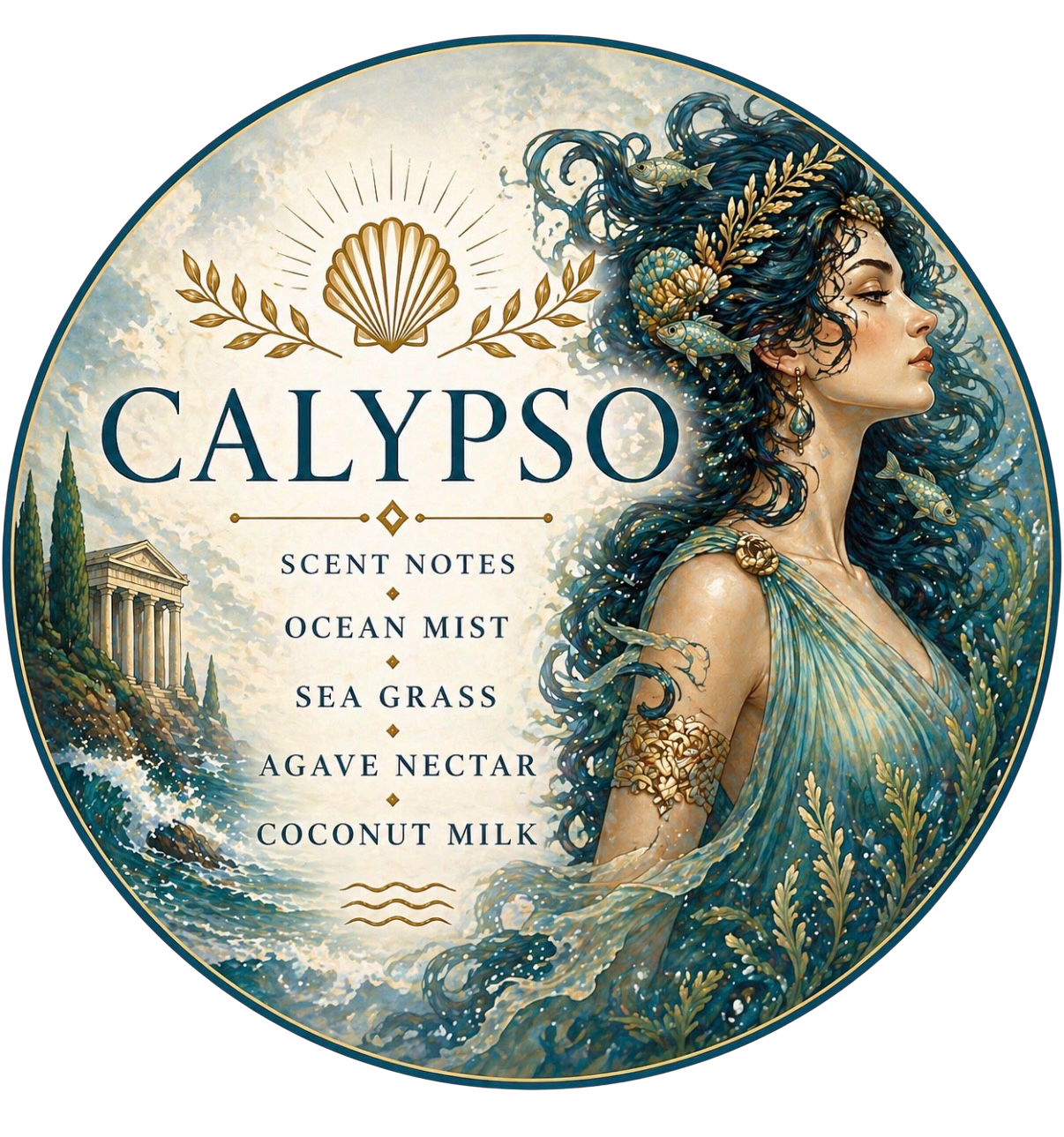 Calypso - Charming Cheshires, ocean mist, sea grass, agave nectar, coconut milk