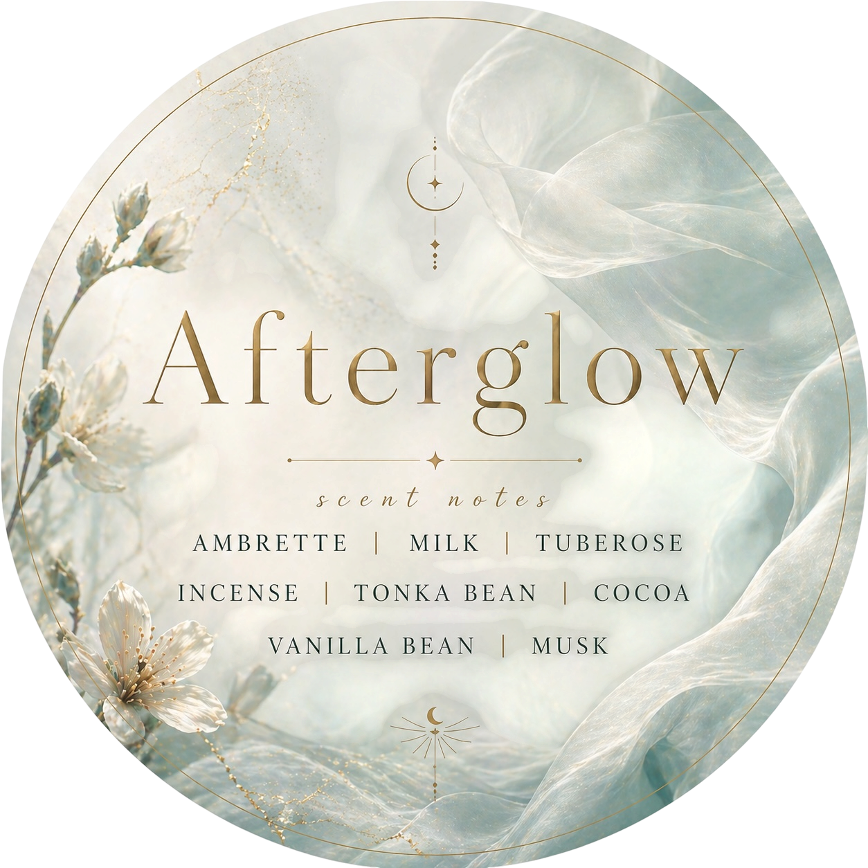Afterglow - Charming Cheshires, Ambrette, Milk, Tuberose, Incense, Tonka Bean, Cocoa, Vanilla Bean, Musk