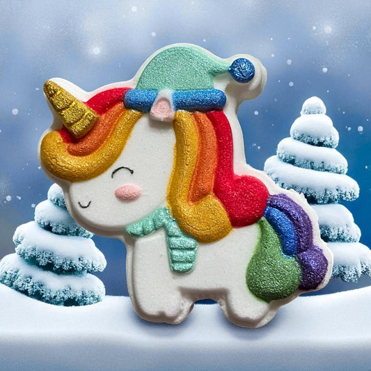 Holiday Unicorn shoe charm prize bomb - Charming Cheshire, lemongrass, bergamot, avocado
