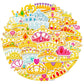 Mardi Gras mask sticker prize bath bomb - Charming Cheshire, guava, pineapple juice, coconut, kiwi