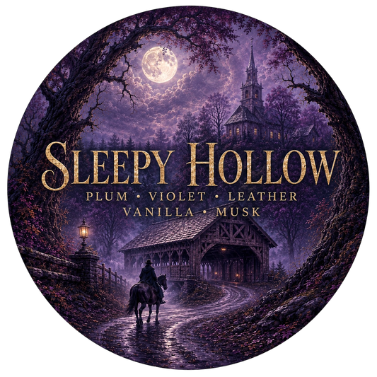 Sleepy Hollow - Charming Cheshires, Plum, Violet, Leather, Vanilla, Musk