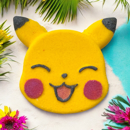 Pokémon prize Pikachu bath bomb - Charming Cheshire, toy, pineapple, papaya, mango, coconut, sugared vanilla, musk.