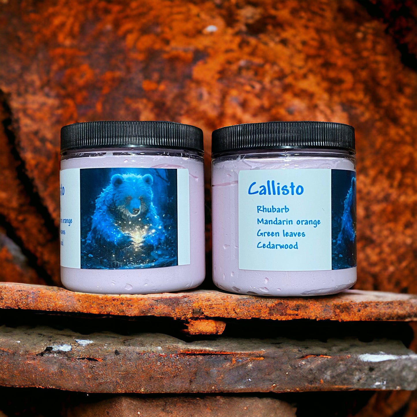 Callisto whipped soap - charming Cheshire, rhubarb, mandarin orange, green leaves, cedarwood