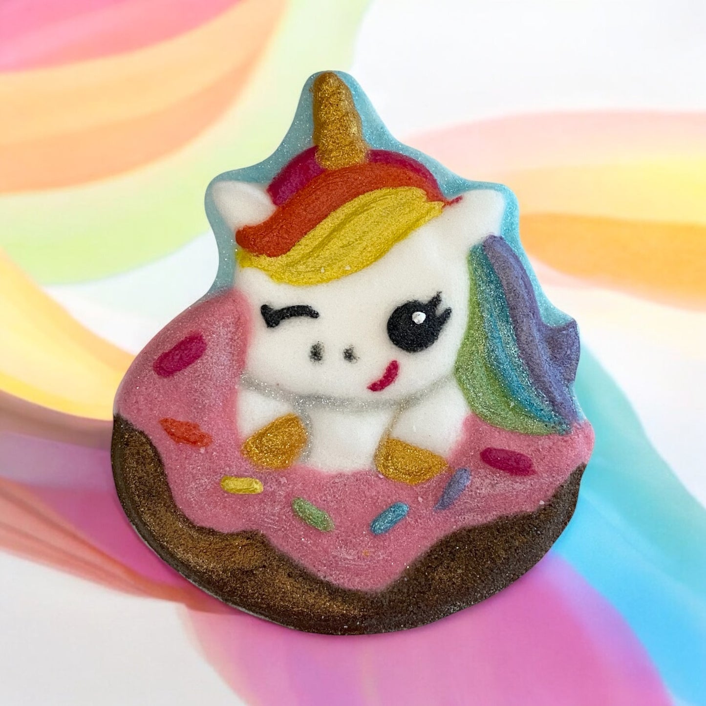 Charm Prize Unicorn donut bath bomb - Charming Cheshire, fruit loops