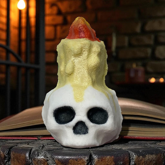 Evil queen’s candle charm prize bath bomb - Charming Cheshire, peach, apple, magnolia