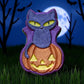 Glowering kitty ghost charm prize bath bomb - Charming Cheshire, apple butter caramel