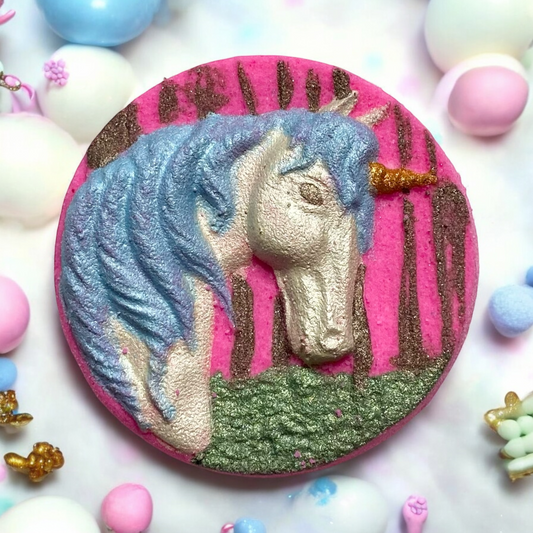 Charm Prize Forest Unicorn bath bomb - Charming Cheshire, green apple, jasmine, rose, cotton candy