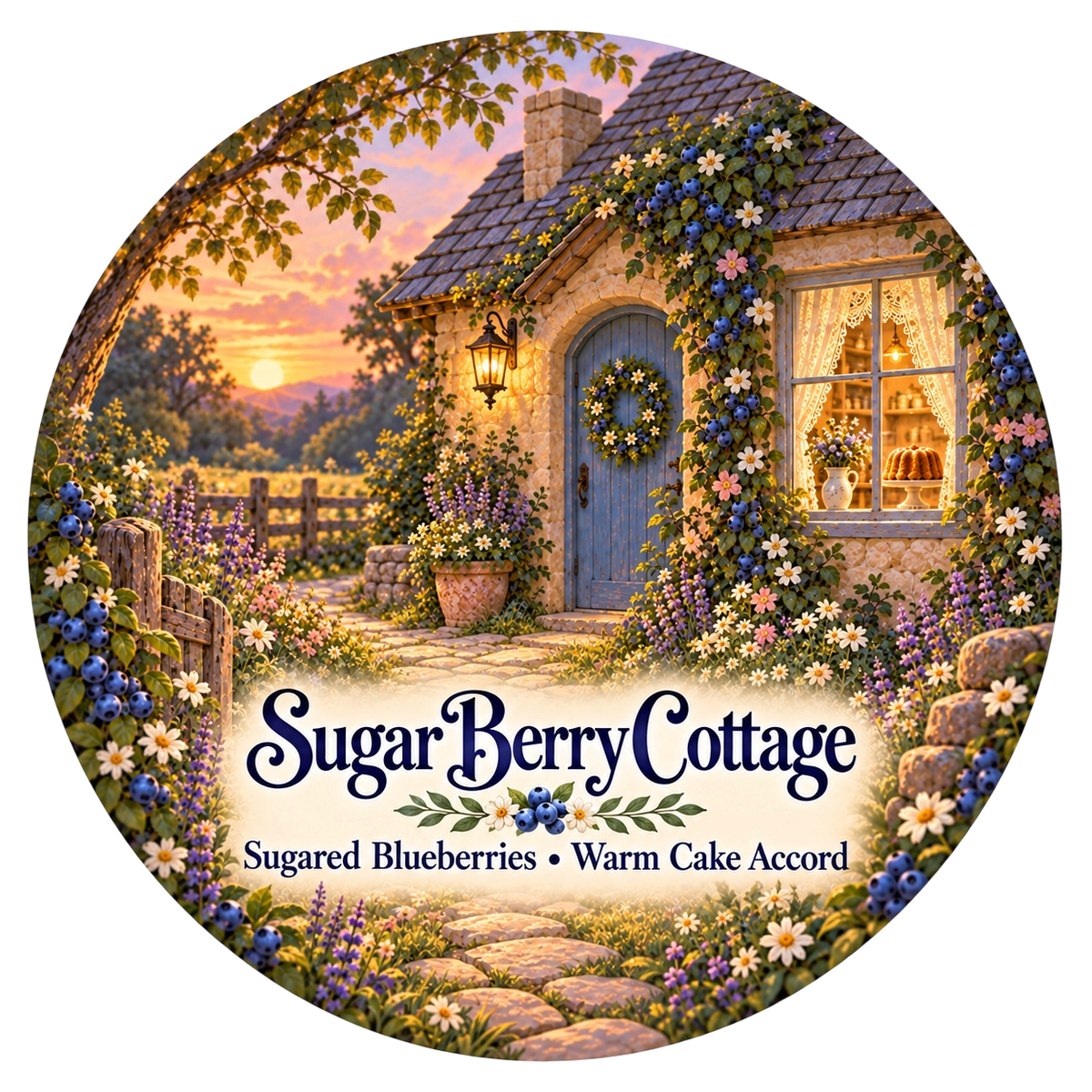 Sugar Berry Cottage - Charming Cheshires, warm cake accord, sugared blueberries