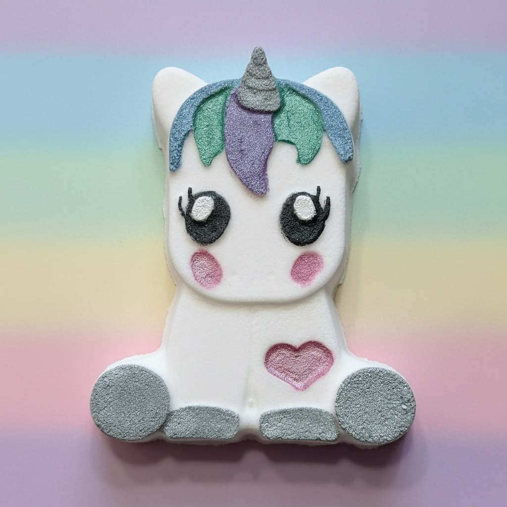 Shy Unicorn charm prize bath bomb - Charming Cheshire, cherry lemonade