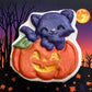 Pumpkin kitty charm prize bath bomb - Charming Cheshire, lemongrass, bergamot, avocado