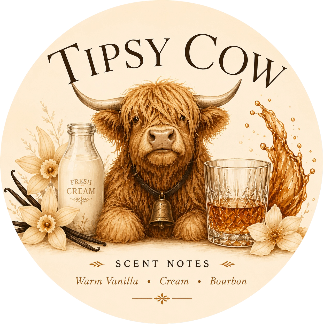 Tipsy Cow - Charming Cheshires, warm vanilla, silky cream, smooth bourbon