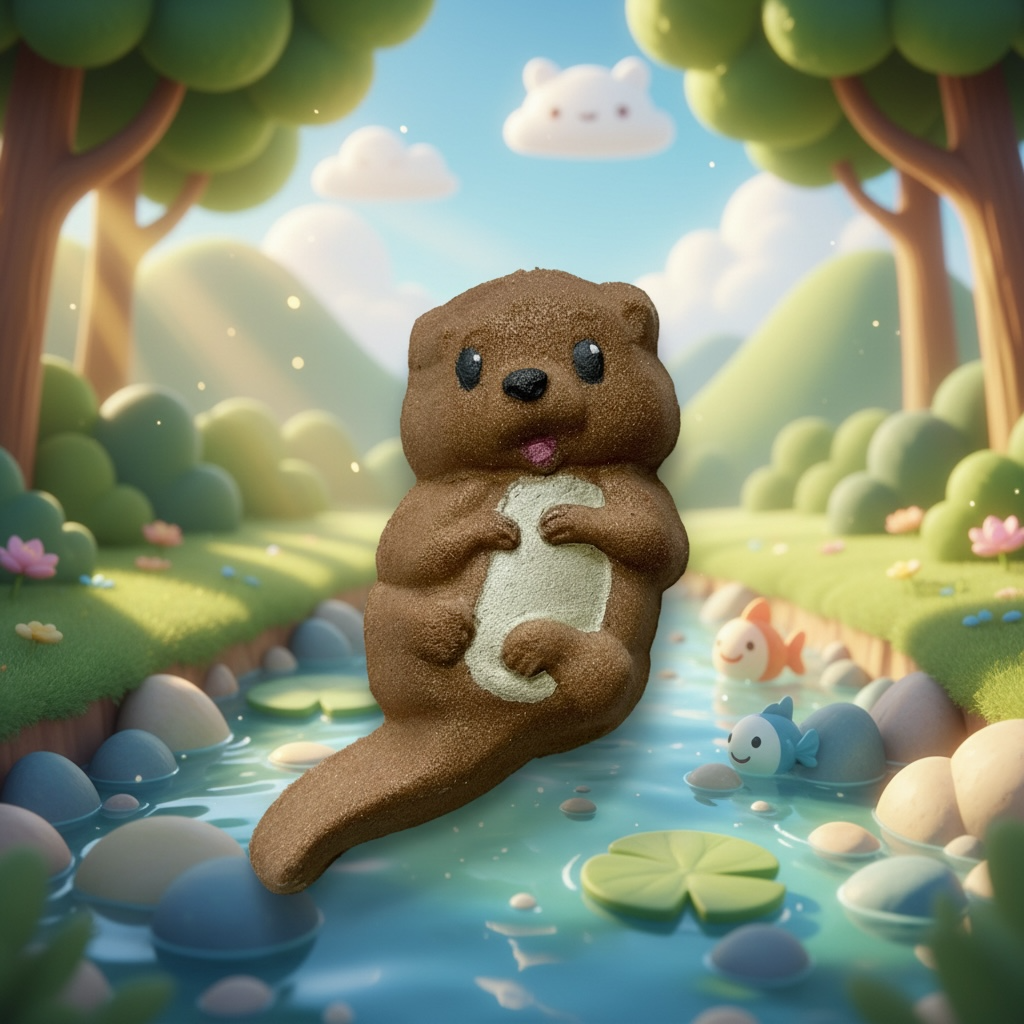 Otterly adorable prize bath bomb - Charming Cheshire, coconut sandalwood