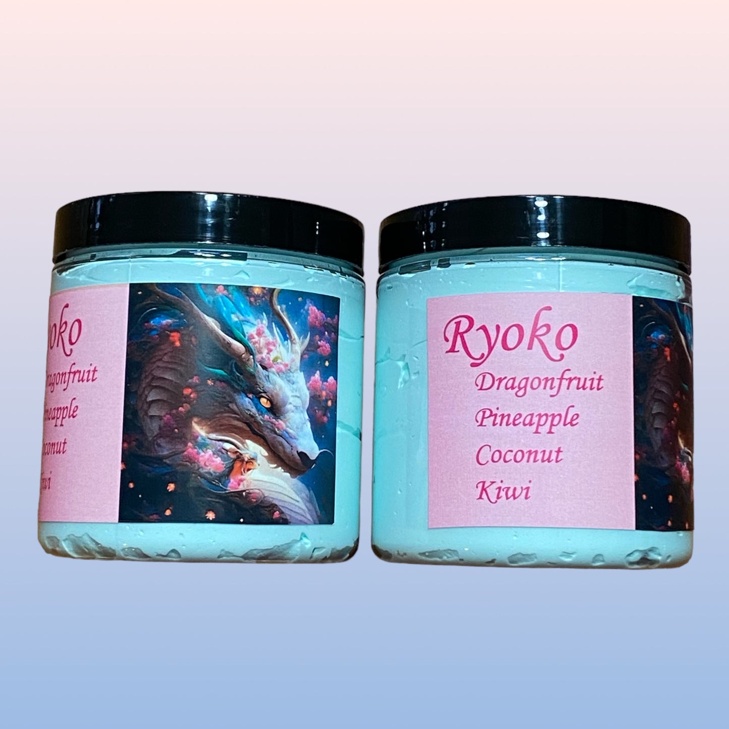 Ryoko whipped soap - charming Cheshire, guava, pineapple juice, coconut, kiwi