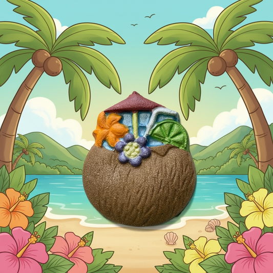 Coconut breeze prize bath bomb - Charming Cheshire, coconut sandalwood