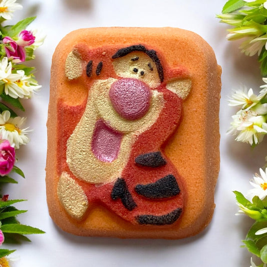 Tigger sticker prize bath bomb - Charming Cheshire, pear, boysenberry,  raspberry, blackberry