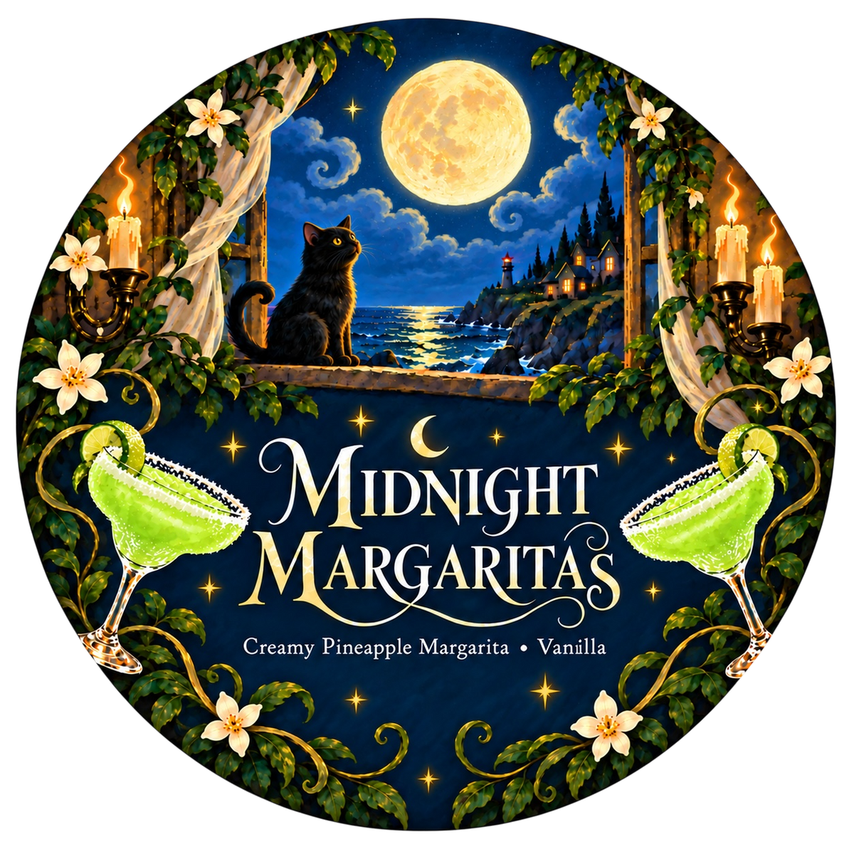 Midnight Margaritas - Charming Cheshires, vanilla, pineapple margarita