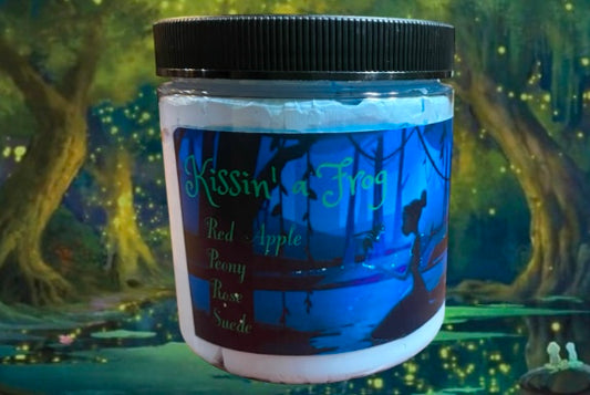 Kissin a frog whipped soap - charming Cheshire, red apple, peony, rose, carnation, suede