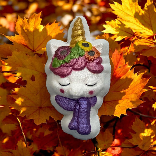 Charm prize Fall Unicorn bath bomb - Charming Cheshire, citrus, apple, jasmine, magnolia, white woods, musk