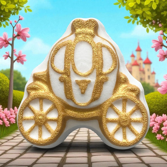 Princess carriage toy prize bath bomb - Charming Cheshire, cherry lemonade