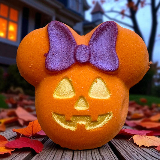 Halloween Minnie shoe charm prize bath bomb - Charming Cheshire, orange, lemon, white jasmine, lily of the valley, geranium, musk