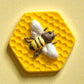 Honeycomb bee shoe charm prize bath bomb - Charming Cheshire, blackberry, blueberry, banana
