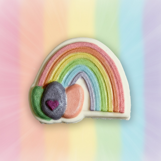 Rainbow eggs charm prize bath bomb - Charming Cheshire, lemon, orange, lily, verbena, mint, soft musk