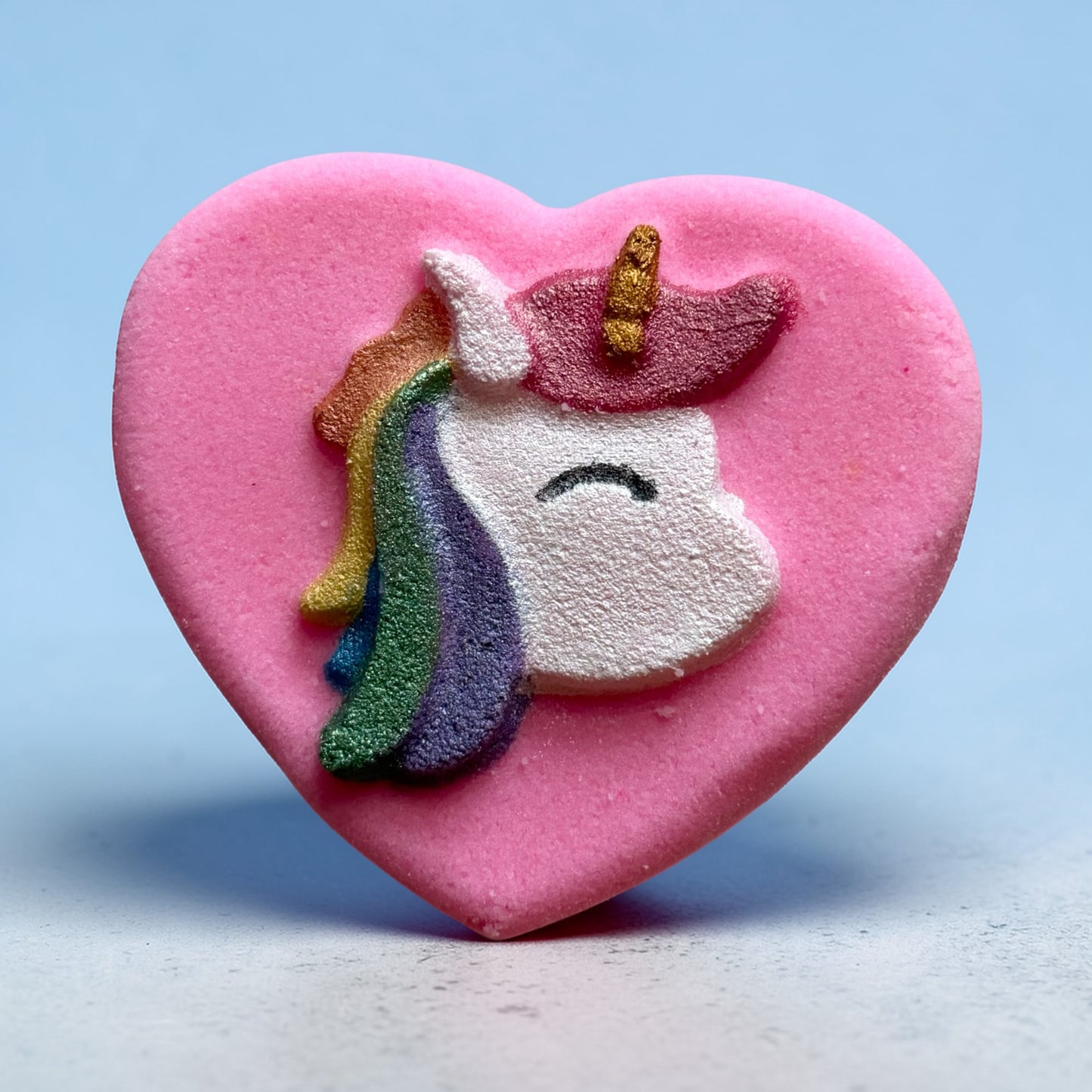 I Heart Unicorns shoe charm prize bath bomb - Charming Cheshire, peach, rose