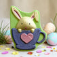 Teacup bunny charm prize bath bomb - Charming Cheshire, pineapple, banana, tropical fruit, rose