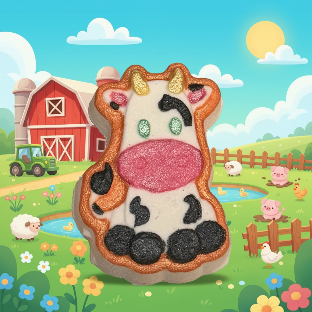 Happy cow charm prize bath bomb - Charming Cheshire, sweet and sour lime candy