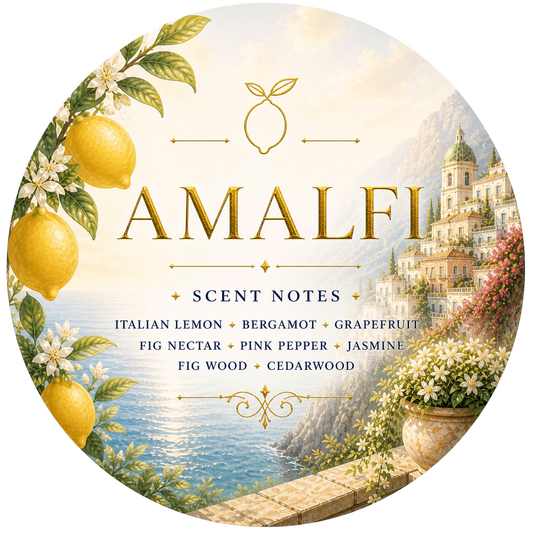 Amalfi - Charming Cheshires, Italian Lemon, Bergamot, Grapefruit, Fig Nectar, Pink Pepper, Jasmine, Fig Wood, Cedarwood
