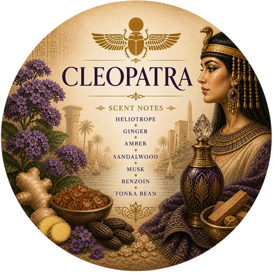 Cleopatra - Charming Cheshires, Heliotrope, Ginger, Amber, Sandalwood, Musk, Benzoin, Tonka Bean