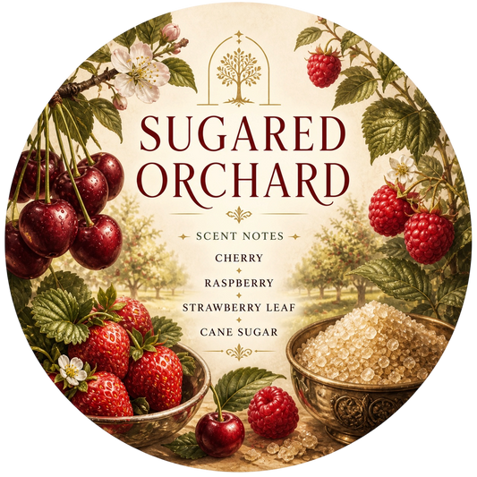 Sugared Orchard - Charming Cheshires, Cherry, Raspberry, Strawberry Leaf, Cane Sugar