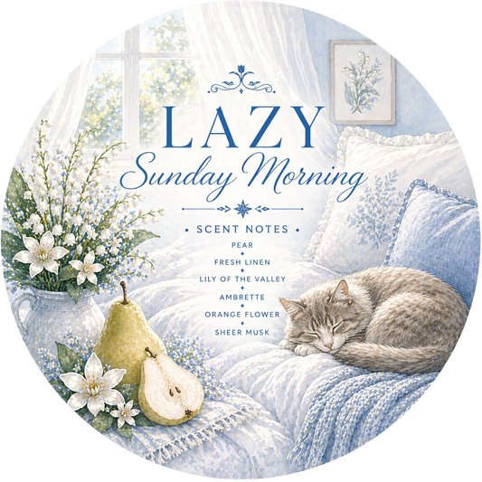 Lazy Sunday Morning - Charming Cheshires, Pear, Fresh Linen, Lily Of The Valley, Ambrette, Orange Flower, Sheer Musk
