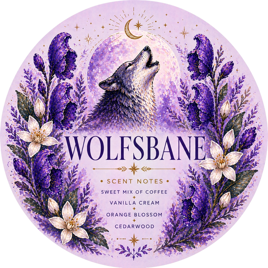 Wolfsbane - Charming Cheshires, coffee, vanilla cream, orange blossom, cedarwood