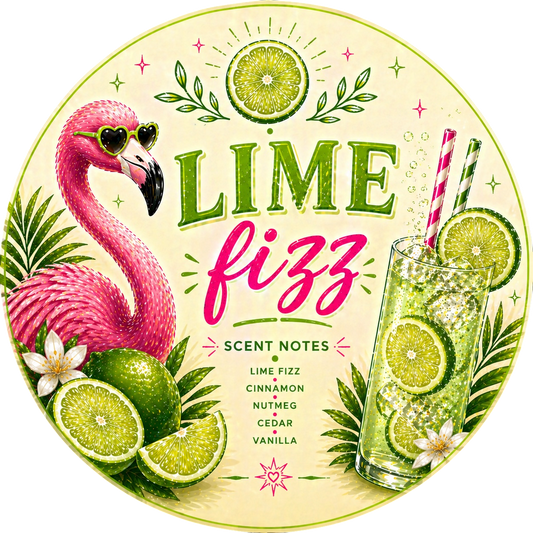 Lime Fizz - Charming Cheshires, Soda Pop, Lime, Cinnamon, Nutmeg, Cedar, Vanilla