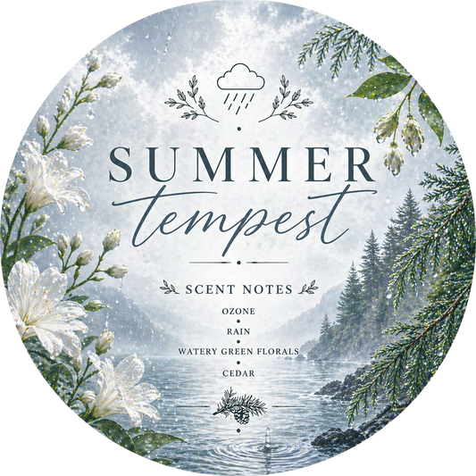 Summer Tempest - Charming Cheshires, Ozone, Rain, Green Florals, Cedar